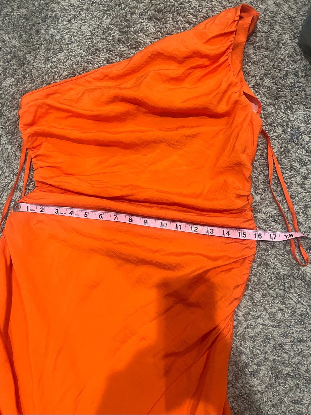 ANTONIO MELANI One-Shoulder Orange Dress NWT - Picture 7 of 8